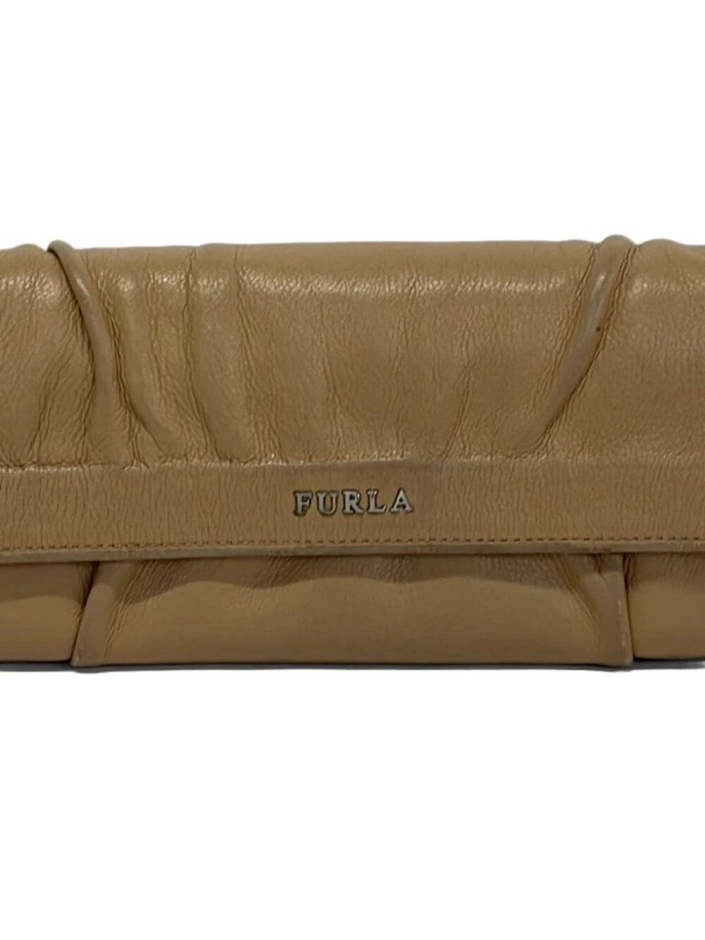 FURLA Brown Leather Long Wallet